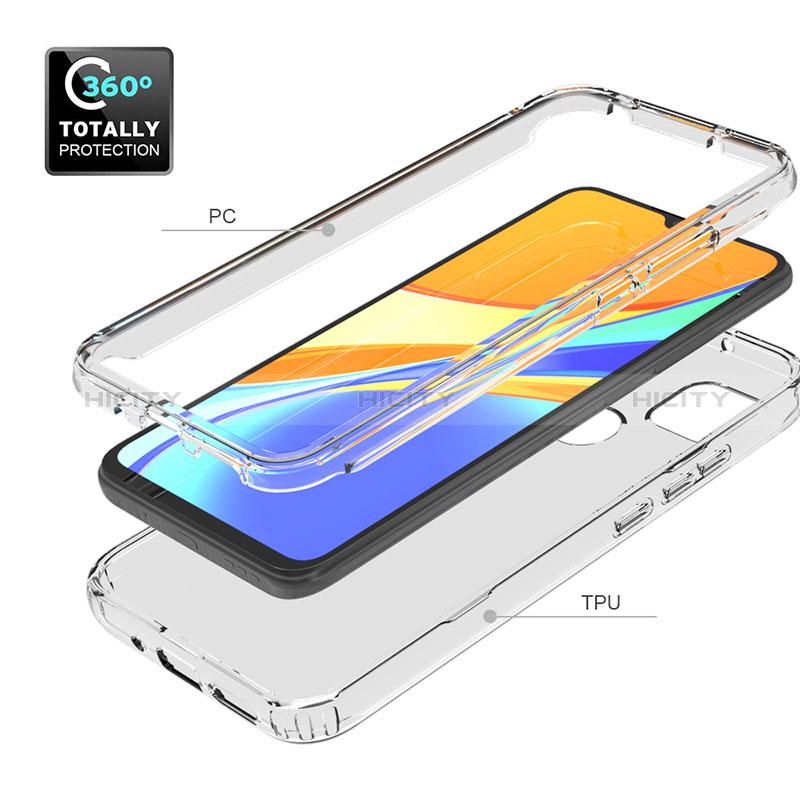 Funda Silicona Carcasa Ultrafina Transparente Goma Frontal y Trasera 360 Grados para Xiaomi Redmi 9 Activ Claro