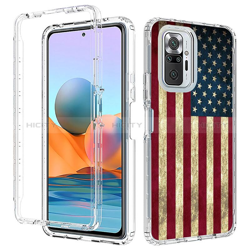 Funda Silicona Carcasa Ultrafina Transparente Goma Frontal y Trasera 360 Grados para Xiaomi Redmi Note 10 Pro 4G