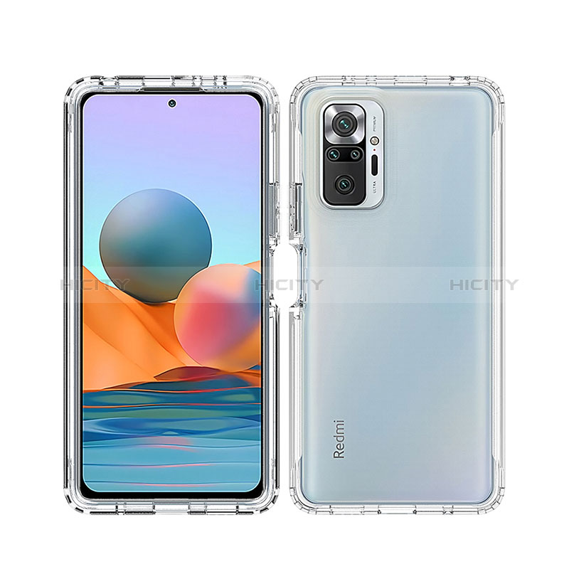 Funda Silicona Carcasa Ultrafina Transparente Goma Frontal y Trasera 360 Grados para Xiaomi Redmi Note 10 Pro 4G Claro