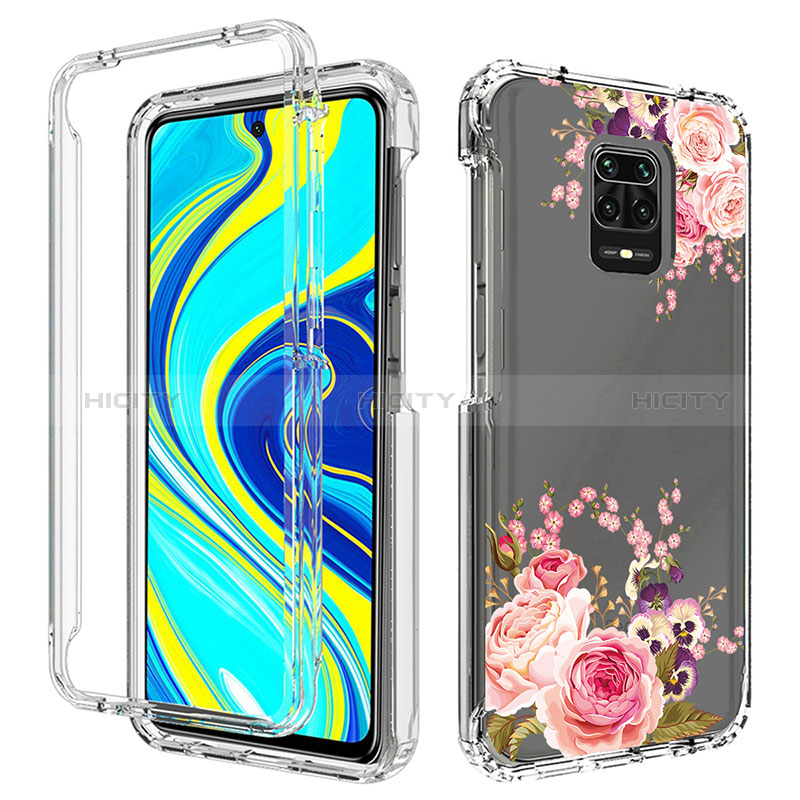 Funda Silicona Carcasa Ultrafina Transparente Goma Frontal y Trasera 360 Grados para Xiaomi Redmi Note 9 Pro Max