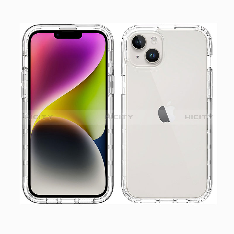 Funda Silicona Carcasa Ultrafina Transparente Goma Frontal y Trasera 360 Grados ZJ1 para Apple iPhone 14