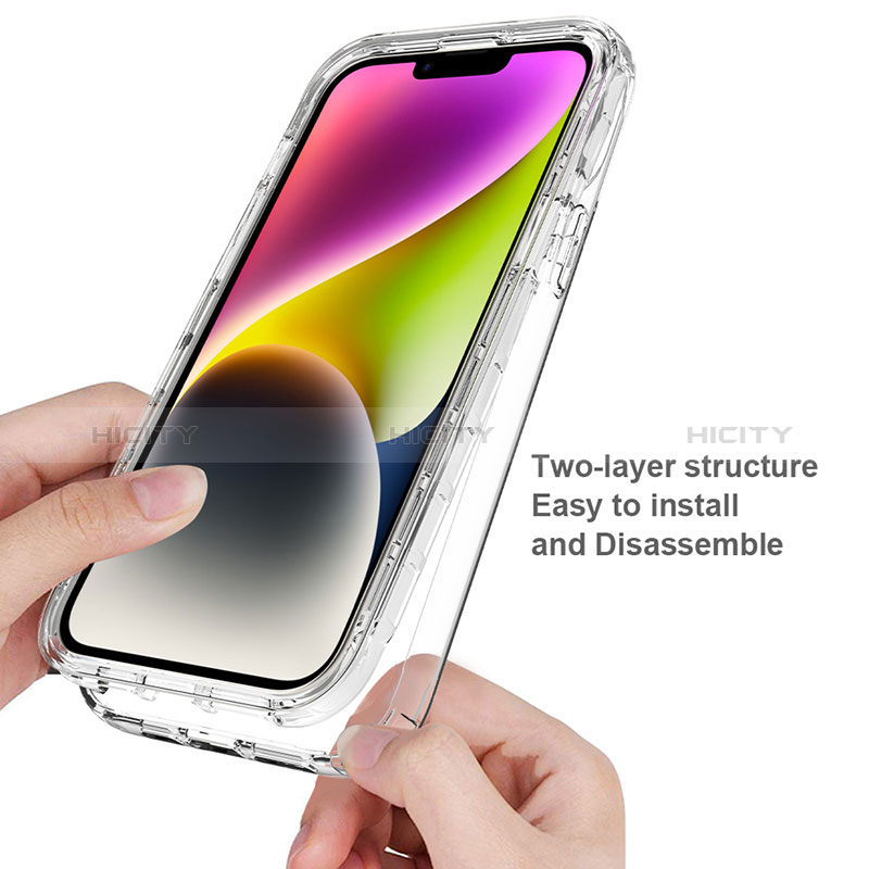 Funda Silicona Carcasa Ultrafina Transparente Goma Frontal y Trasera 360 Grados ZJ1 para Apple iPhone 15