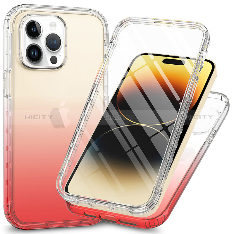 Funda Silicona Carcasa Ultrafina Transparente Goma Frontal y Trasera 360 Grados ZJ1 para Apple iPhone 15 Pro Max