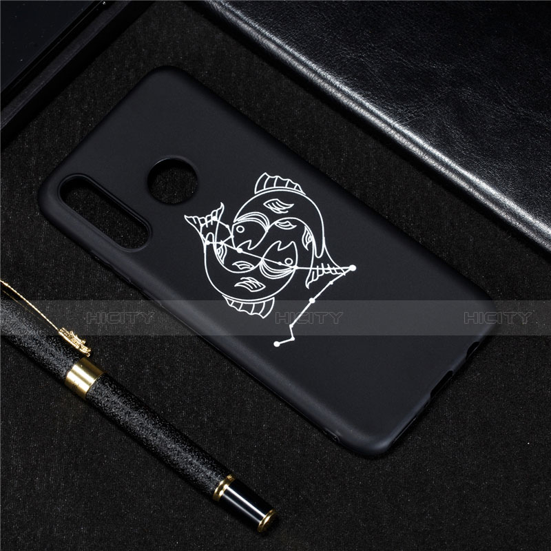 Funda Silicona Gel Goma Constelacion Carcasa S01 para Huawei P30 Lite New Edition Negro