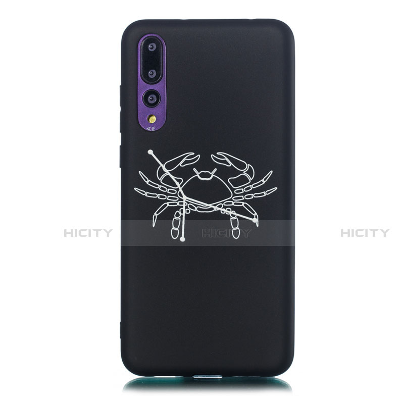 Funda Silicona Gel Goma Constelacion Carcasa S03 para Huawei P20 Pro Negro