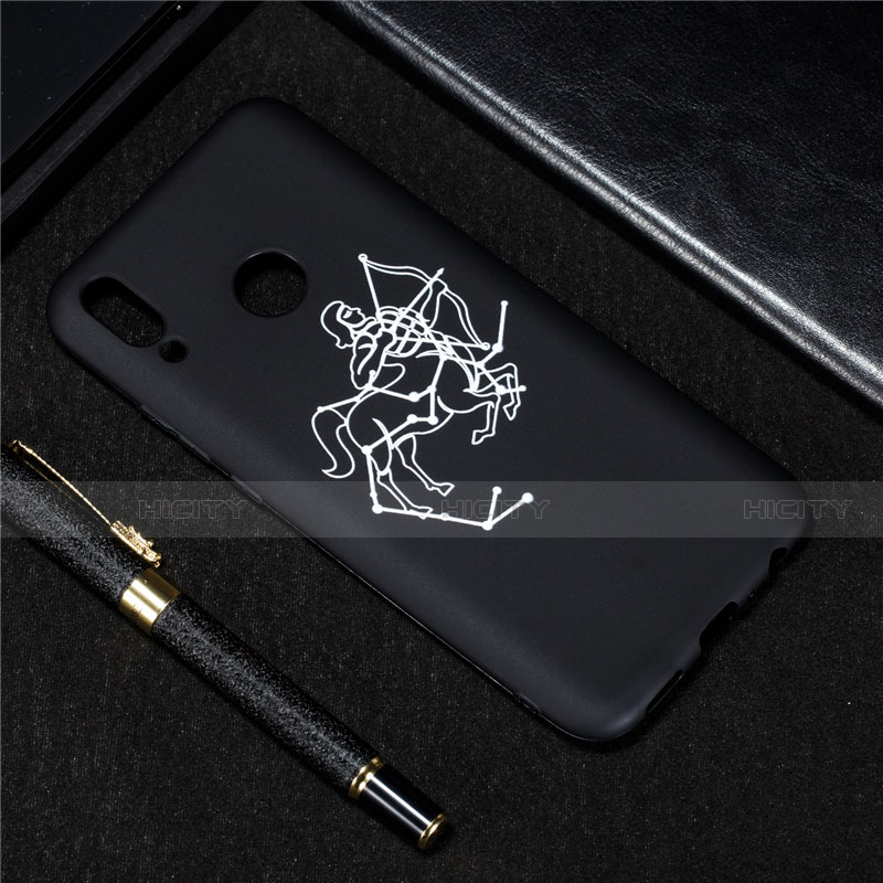 Funda Silicona Gel Goma Constelacion Carcasa S04 para Huawei Enjoy 9 Plus Negro