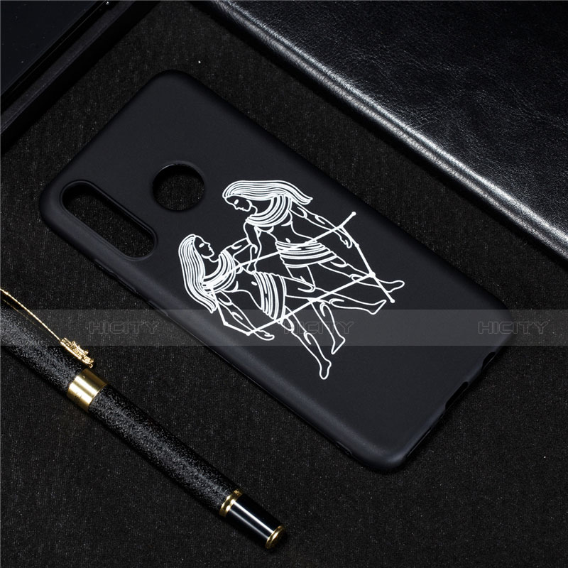 Funda Silicona Gel Goma Constelacion Carcasa S04 para Huawei P30 Lite New Edition Negro