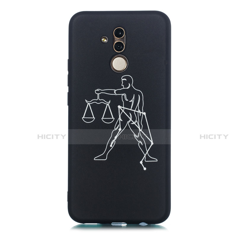 Funda Silicona Gel Goma Constelacion Carcasa S05 para Huawei Mate 20 Lite Negro