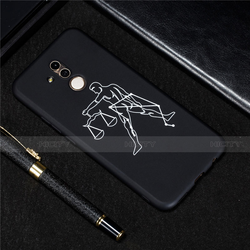 Funda Silicona Gel Goma Constelacion Carcasa S05 para Huawei Mate 20 Lite Negro