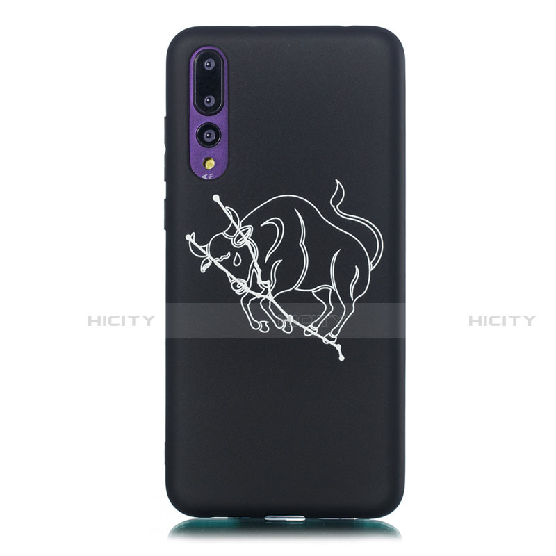 Funda Silicona Gel Goma Constelacion Carcasa S05 para Huawei P20 Pro Negro