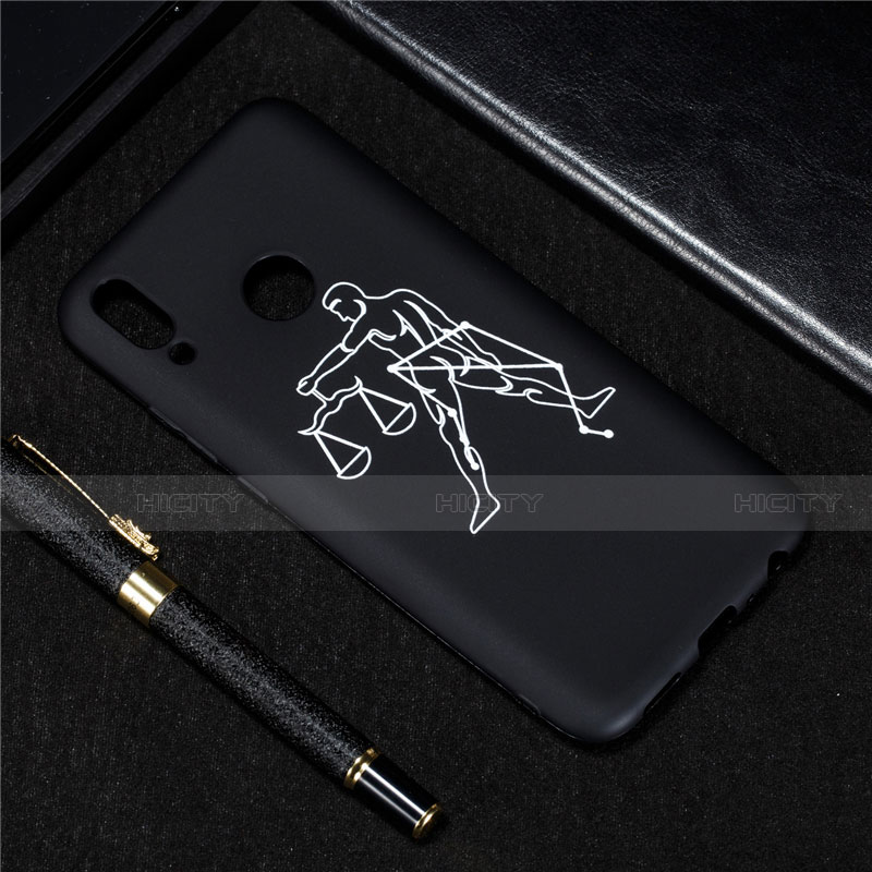 Funda Silicona Gel Goma Constelacion Carcasa S06 para Huawei Enjoy 9 Plus Negro