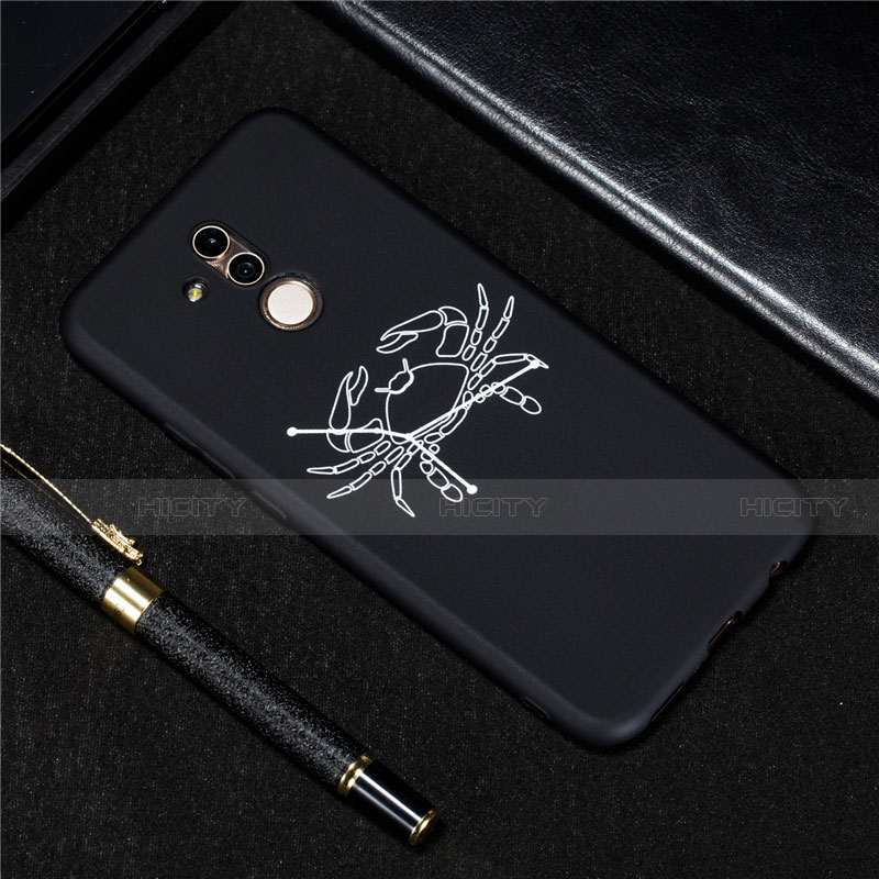 Funda Silicona Gel Goma Constelacion Carcasa S08 para Huawei Mate 20 Lite Negro