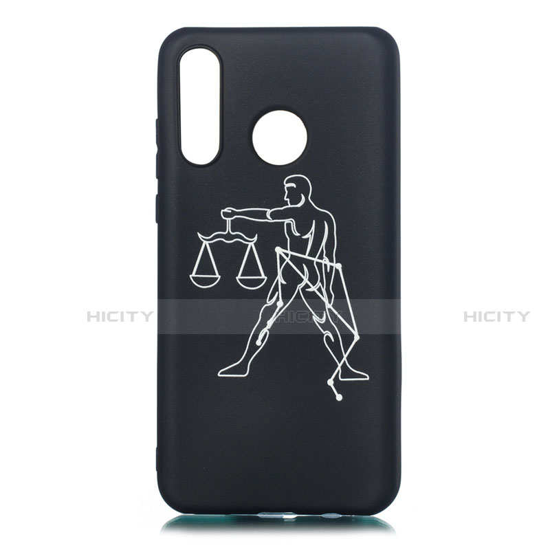 Funda Silicona Gel Goma Constelacion Carcasa S08 para Huawei P30 Lite XL Negro