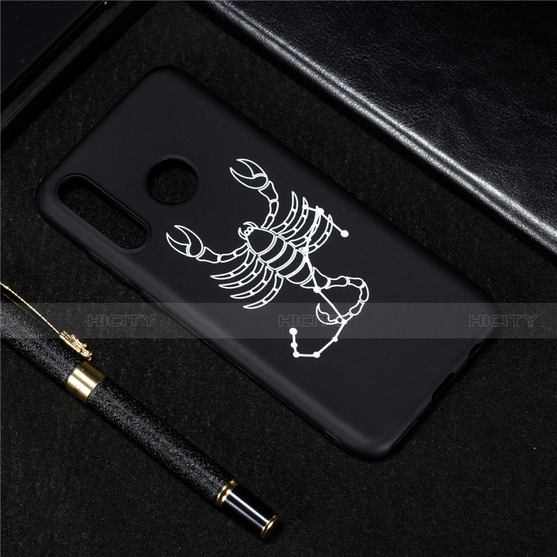 Funda Silicona Gel Goma Constelacion Carcasa S09 para Huawei P30 Lite XL Negro