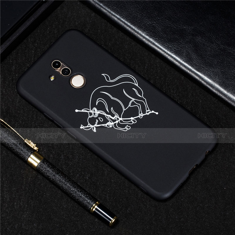 Funda Silicona Gel Goma Constelacion Carcasa S10 para Huawei Mate 20 Lite Negro