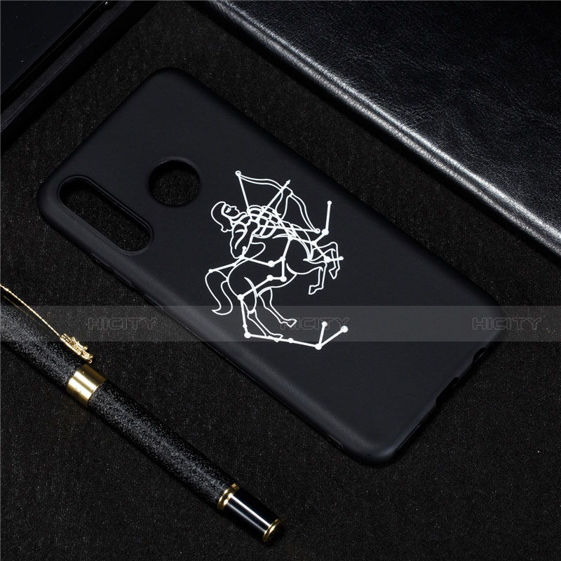 Funda Silicona Gel Goma Constelacion Carcasa S10 para Huawei P30 Lite Negro