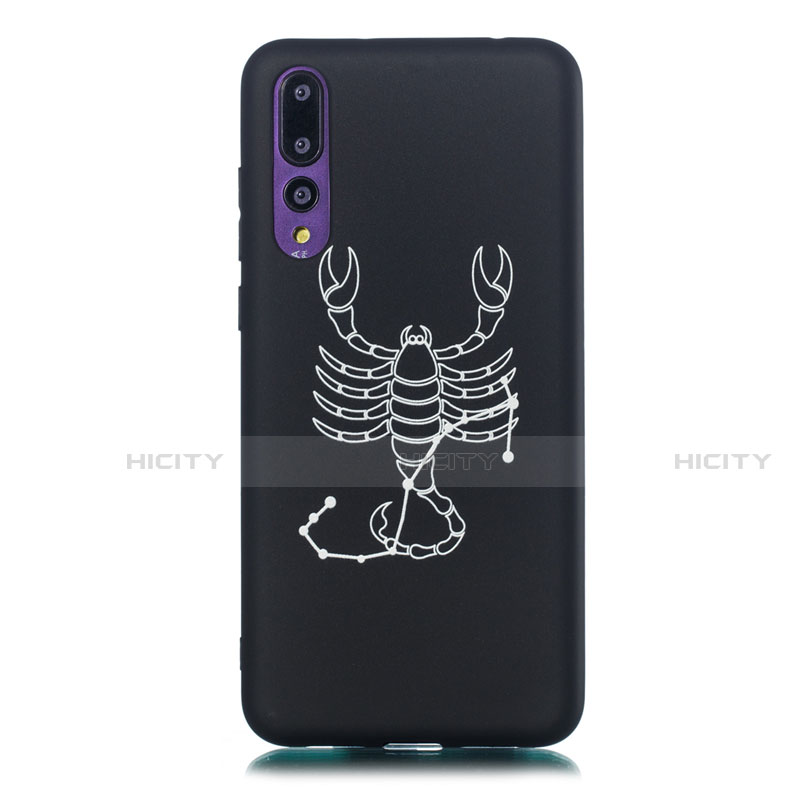 Funda Silicona Gel Goma Constelacion Carcasa S11 para Huawei P20 Pro Negro