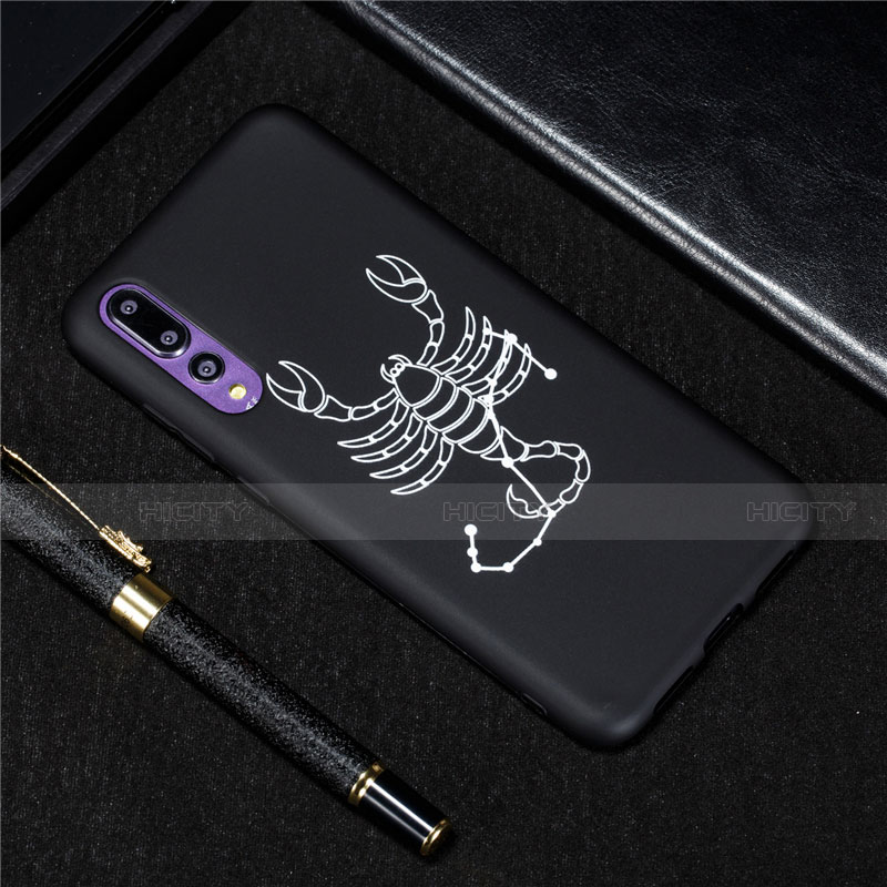 Funda Silicona Gel Goma Constelacion Carcasa S11 para Huawei P20 Pro Negro