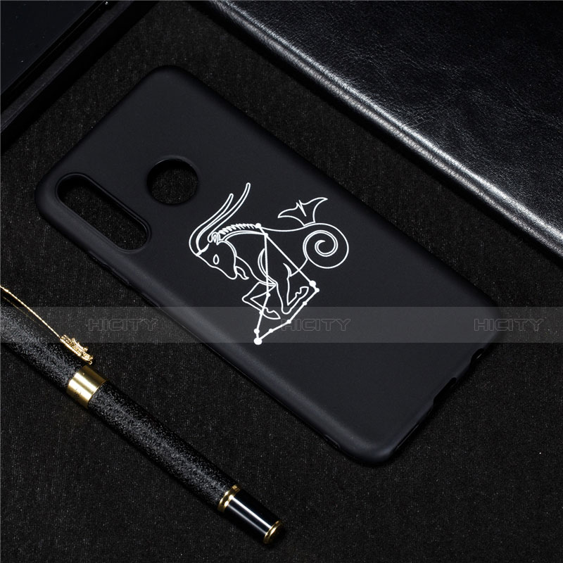 Funda Silicona Gel Goma Constelacion Carcasa S11 para Huawei P30 Lite Negro