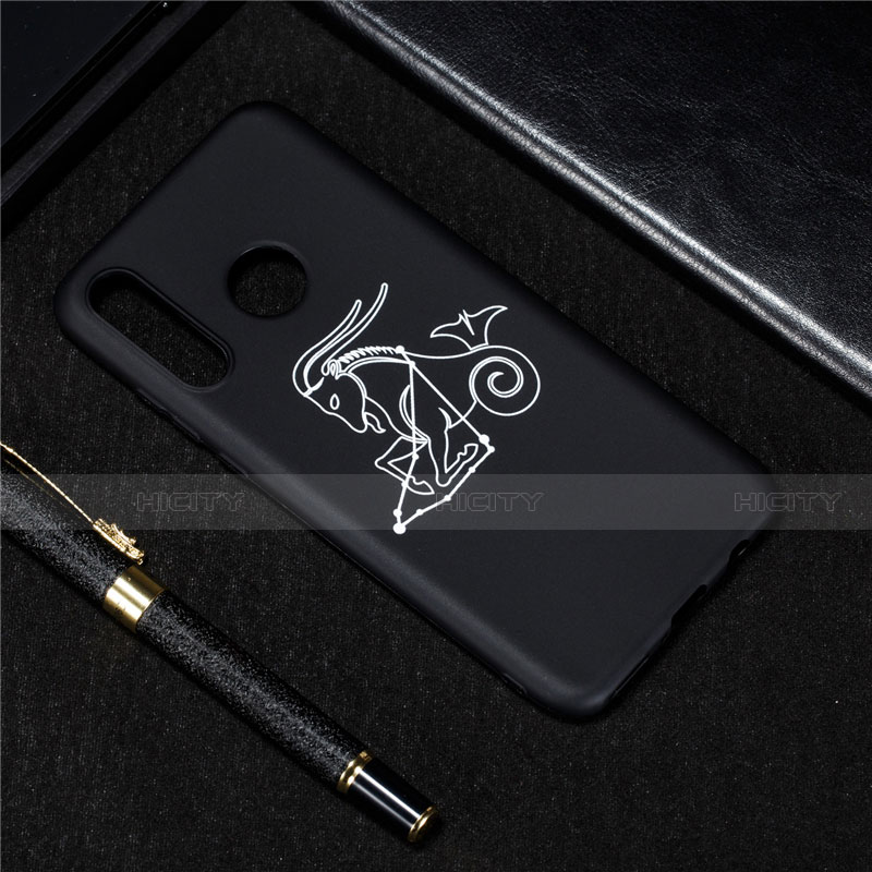 Funda Silicona Gel Goma Constelacion Carcasa S11 para Huawei P30 Lite XL Negro