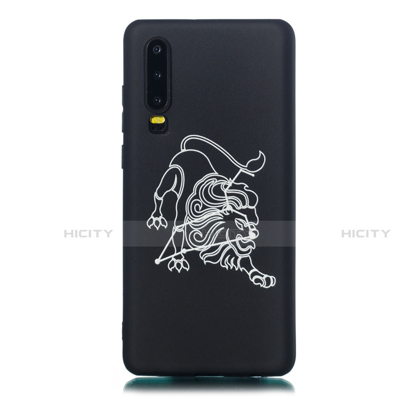 Funda Silicona Gel Goma Constelacion Carcasa S11 para Huawei P30 Negro