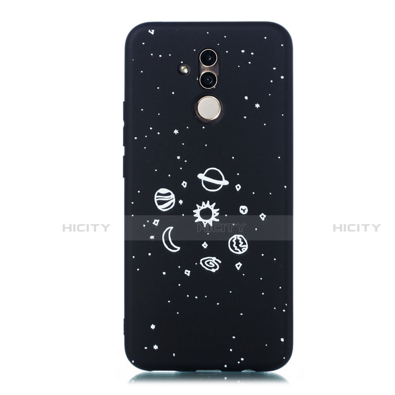 Funda Silicona Gel Goma Estrellado Carcasa para Huawei Mate 20 Lite Negro