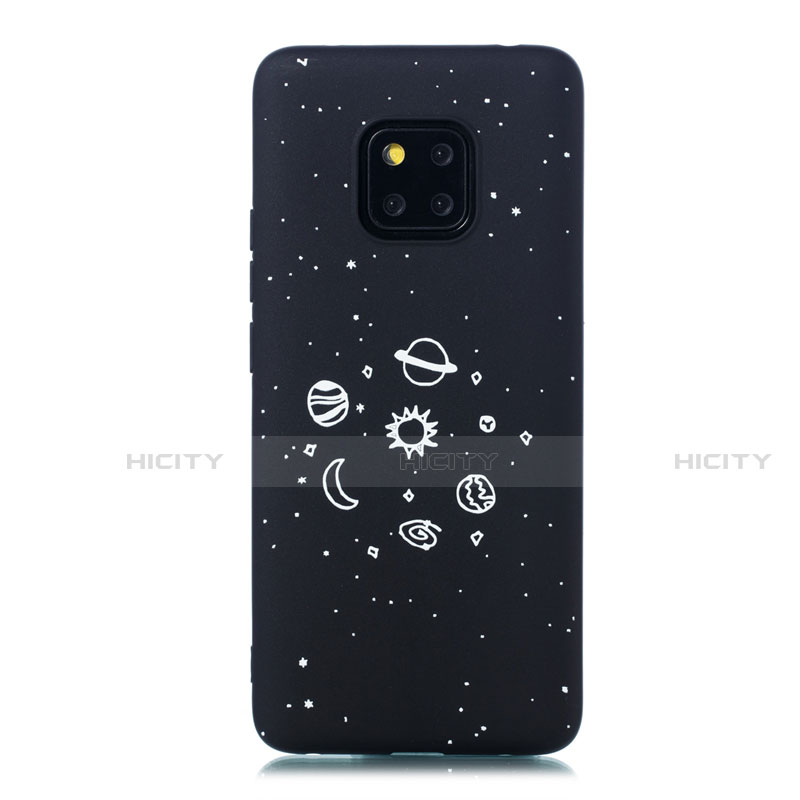 Funda Silicona Gel Goma Estrellado Carcasa para Huawei Mate 20 Pro Negro