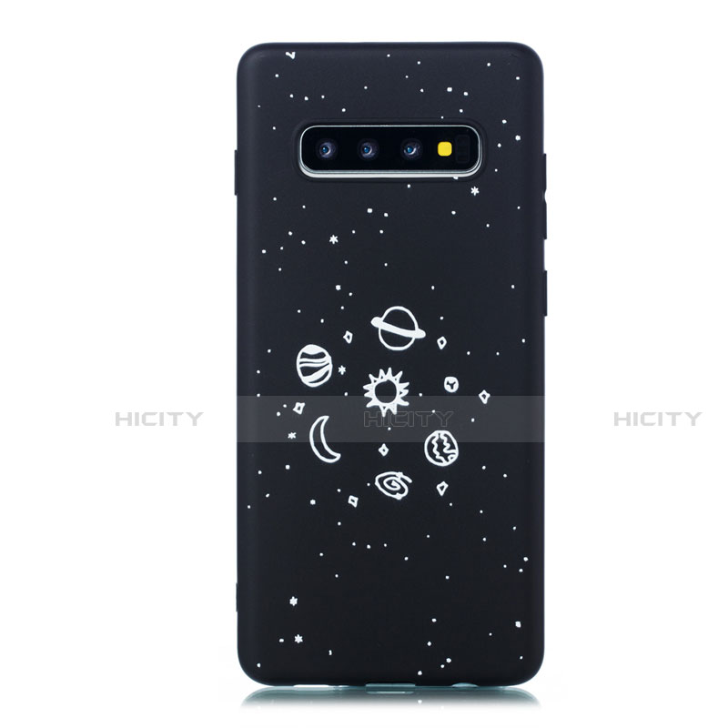 Funda Silicona Gel Goma Estrellado Carcasa para Samsung Galaxy S10 5G Negro