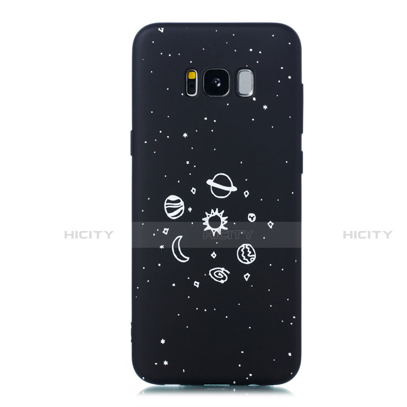 Funda Silicona Gel Goma Estrellado Carcasa para Samsung Galaxy S8 Negro