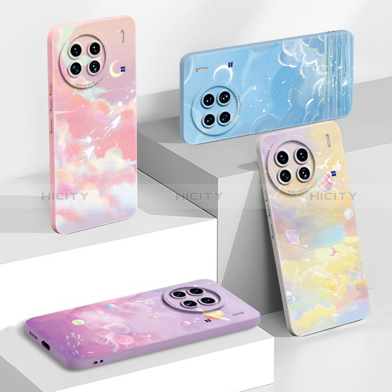 Funda Silicona Gel Goma Estrellado Carcasa para Vivo X90 5G