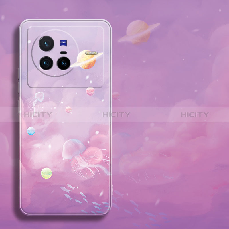 Funda Silicona Gel Goma Estrellado Carcasa S01 para Vivo X80 5G