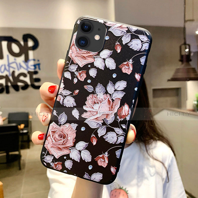 Funda Silicona Gel Goma Flores Carcasa H02 para Apple iPhone 11