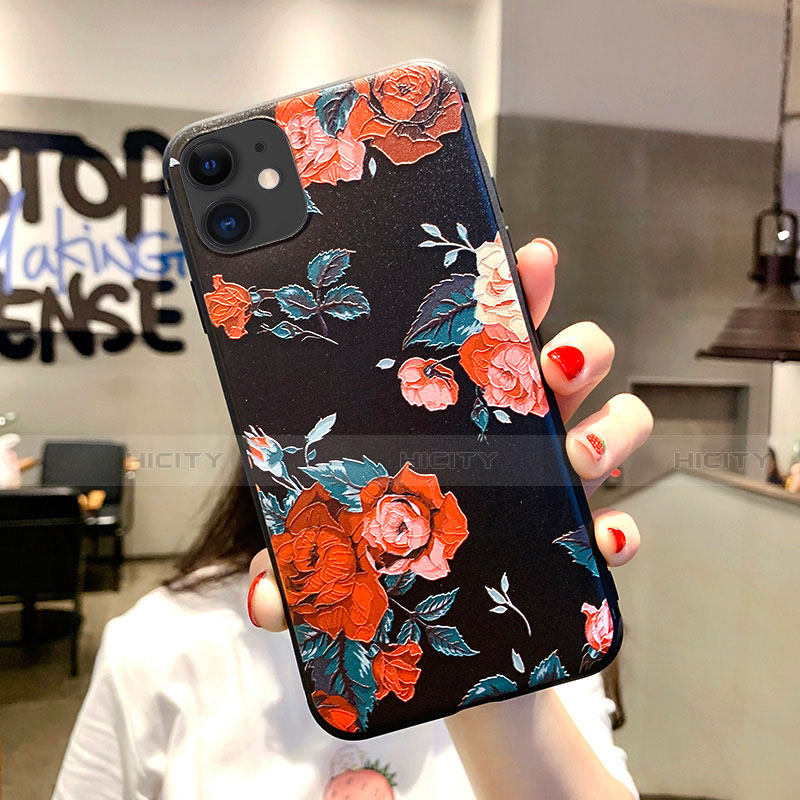 Funda Silicona Gel Goma Flores Carcasa H02 para Apple iPhone 11