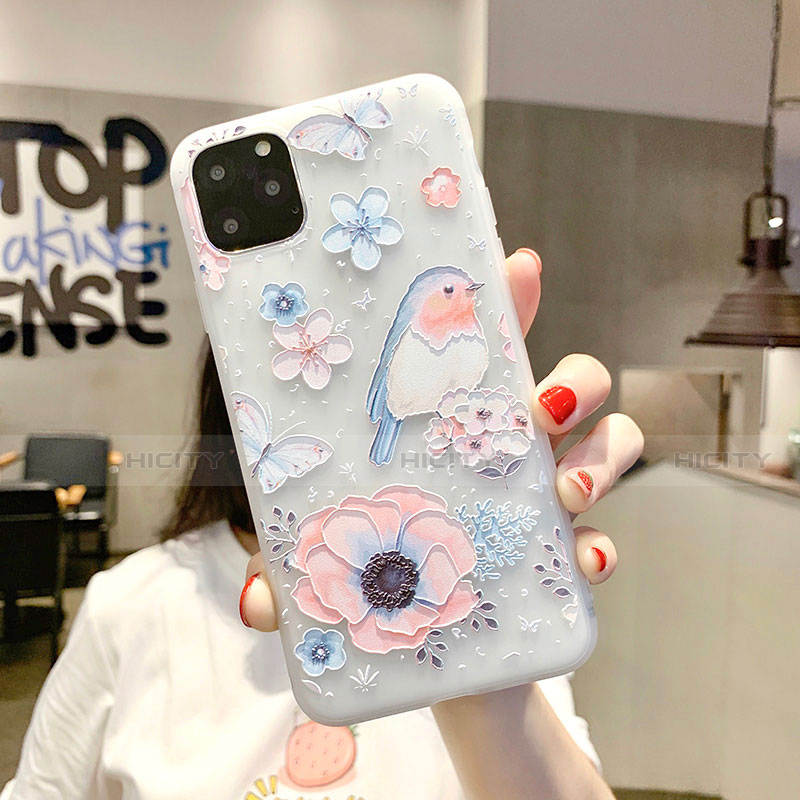 Funda Silicona Gel Goma Flores Carcasa H03 para Apple iPhone 11 Pro Max