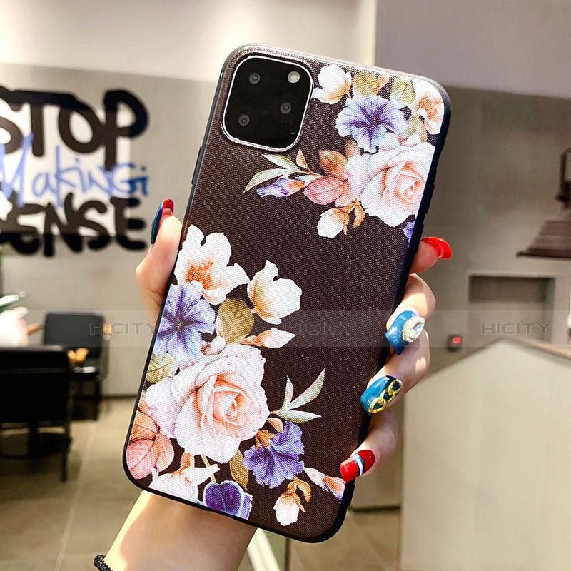 Funda Silicona Gel Goma Flores Carcasa H04 para Apple iPhone 11 Pro