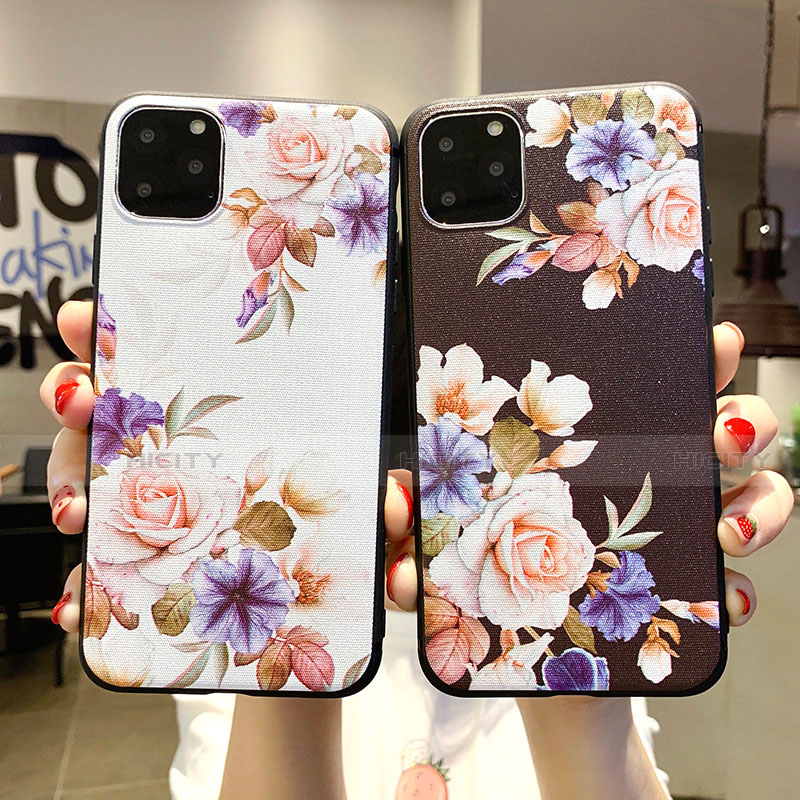 Funda Silicona Gel Goma Flores Carcasa H04 para Apple iPhone 11 Pro