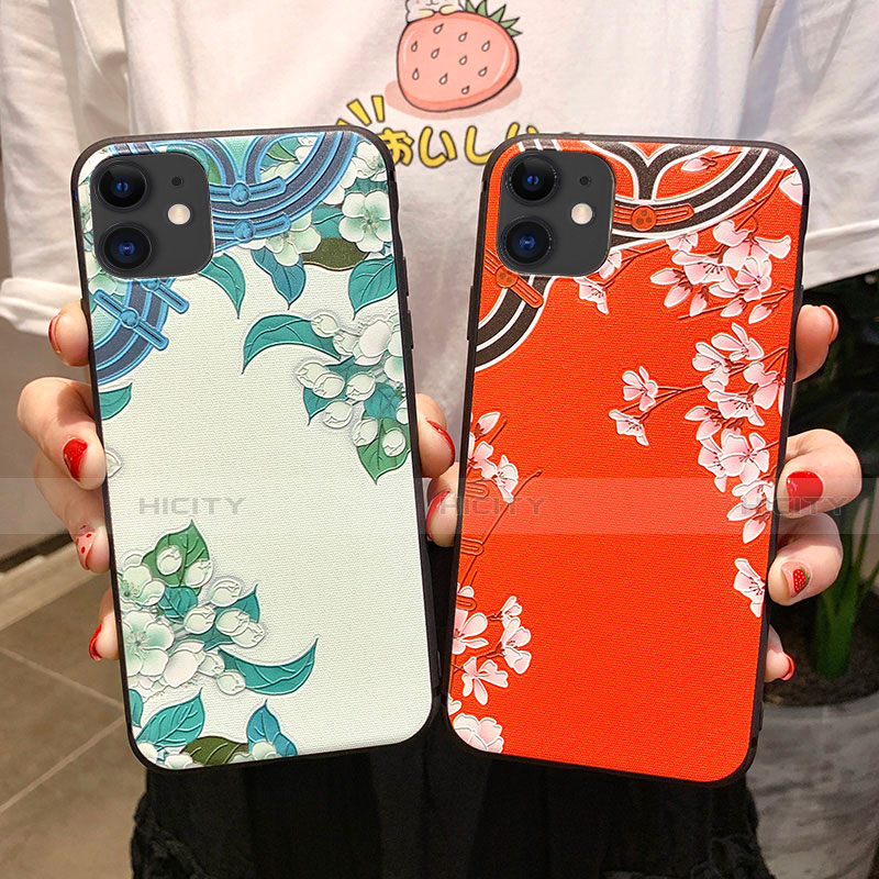 Funda Silicona Gel Goma Flores Carcasa H05 para Apple iPhone 11