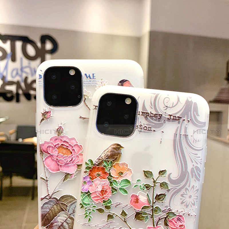 Funda Silicona Gel Goma Flores Carcasa H06 para Apple iPhone 11 Pro