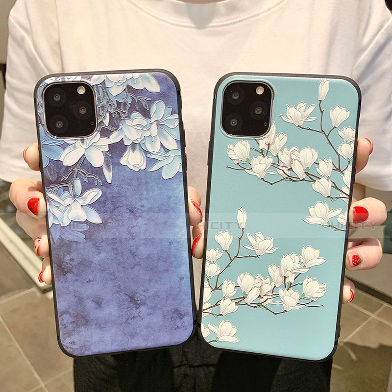 Funda Silicona Gel Goma Flores Carcasa H07 para Apple iPhone 11 Pro Max