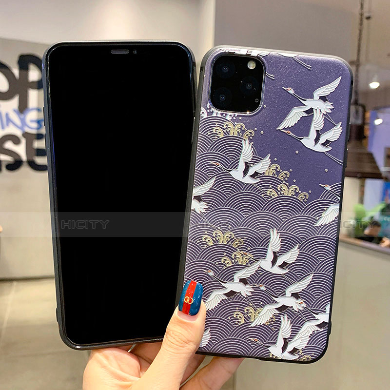 Funda Silicona Gel Goma Flores Carcasa H08 para Apple iPhone 11 Pro Max