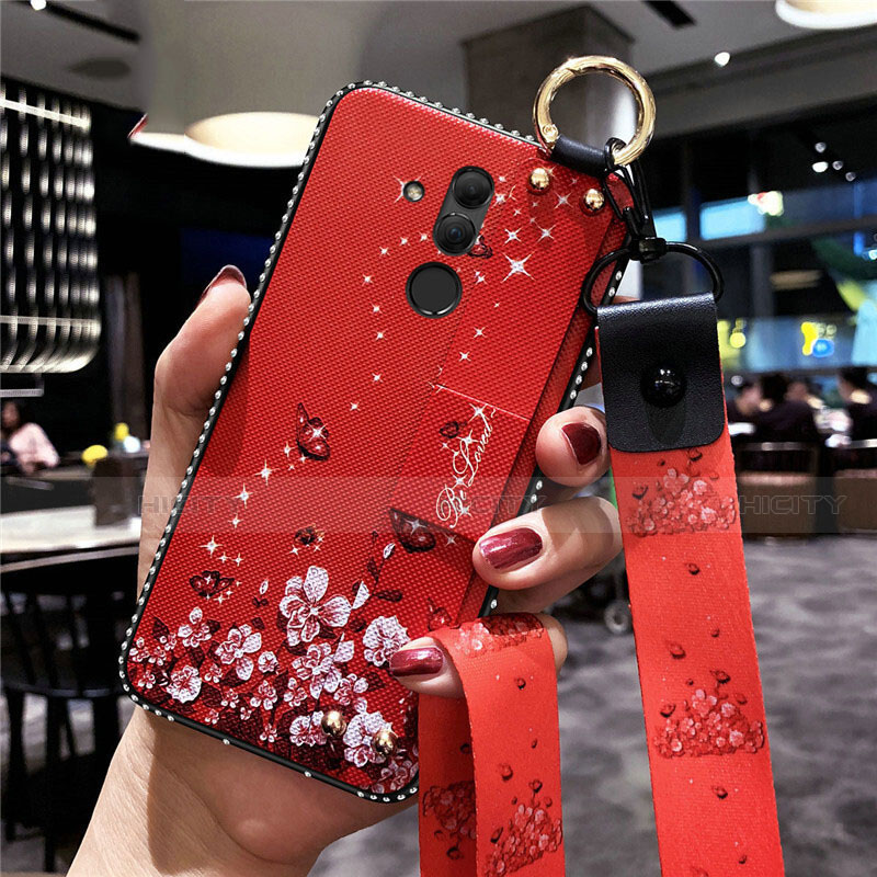 Funda Silicona Gel Goma Flores Carcasa H08 para Huawei Mate 20 Lite