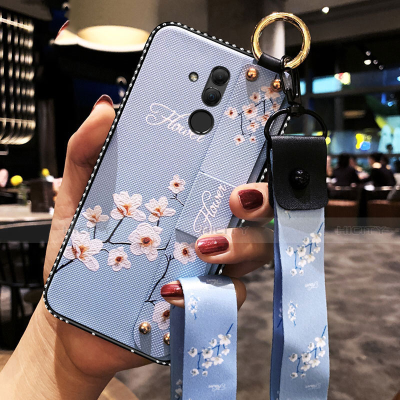 Funda Silicona Gel Goma Flores Carcasa H08 para Huawei Mate 20 Lite