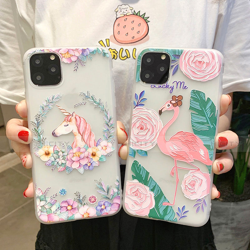 Funda Silicona Gel Goma Flores Carcasa H10 para Apple iPhone 11