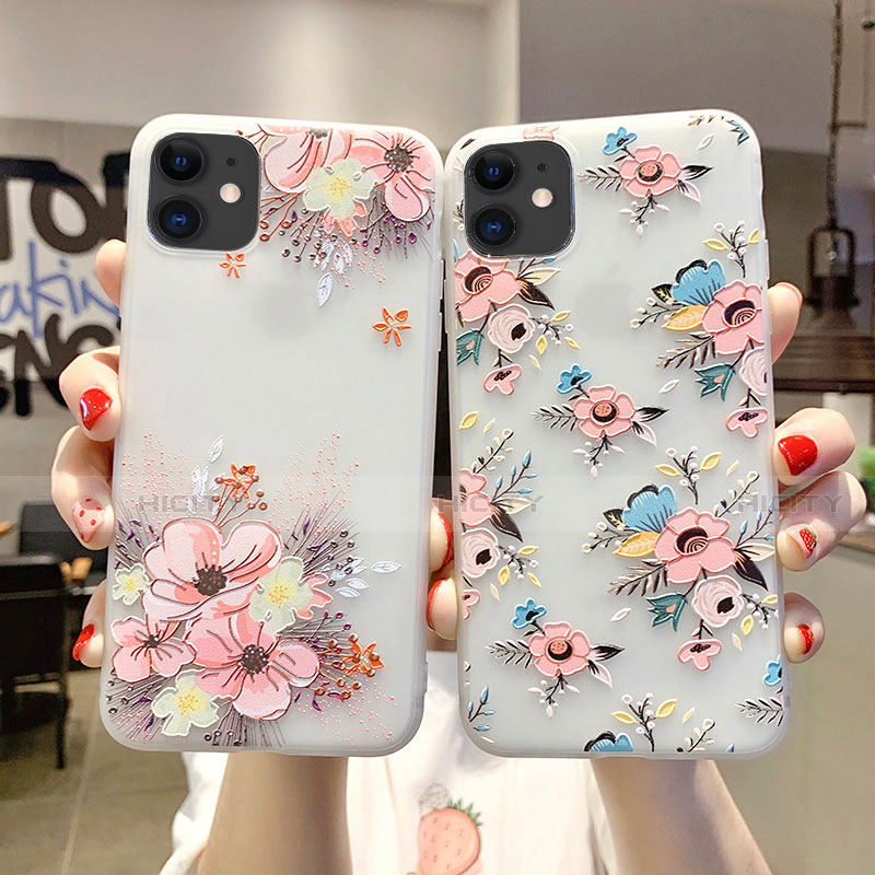 Funda Silicona Gel Goma Flores Carcasa H11 para Apple iPhone 11