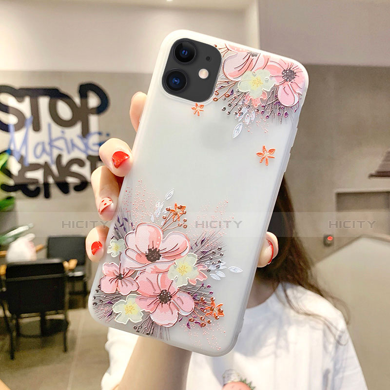 Funda Silicona Gel Goma Flores Carcasa H11 para Apple iPhone 11