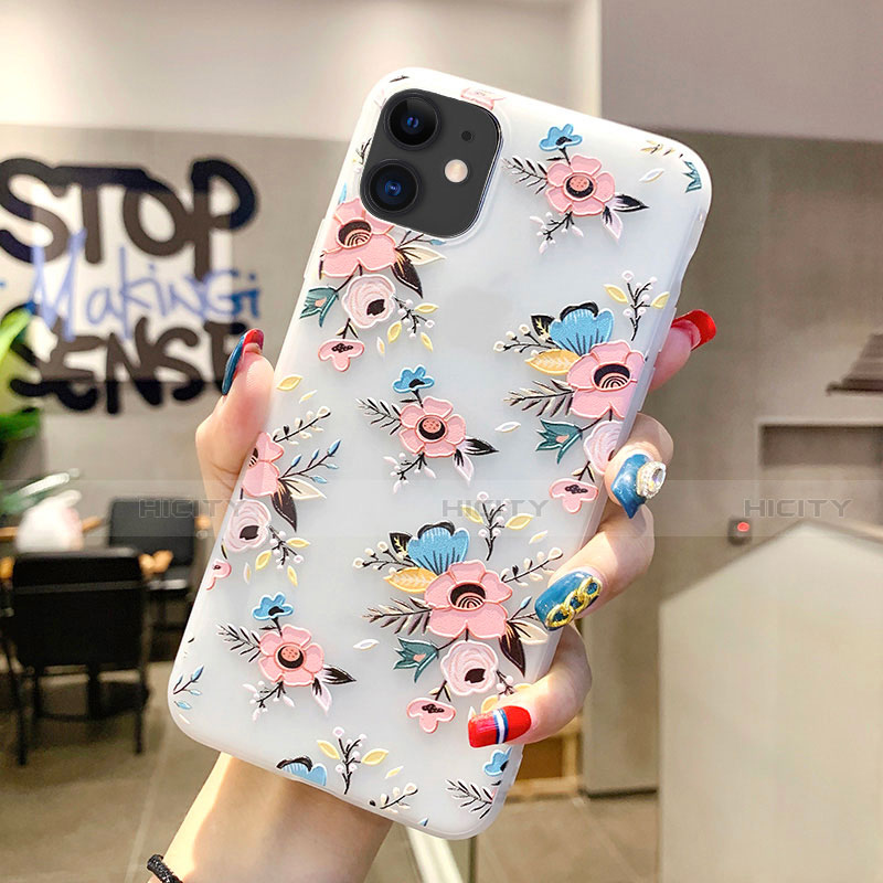 Funda Silicona Gel Goma Flores Carcasa H11 para Apple iPhone 11