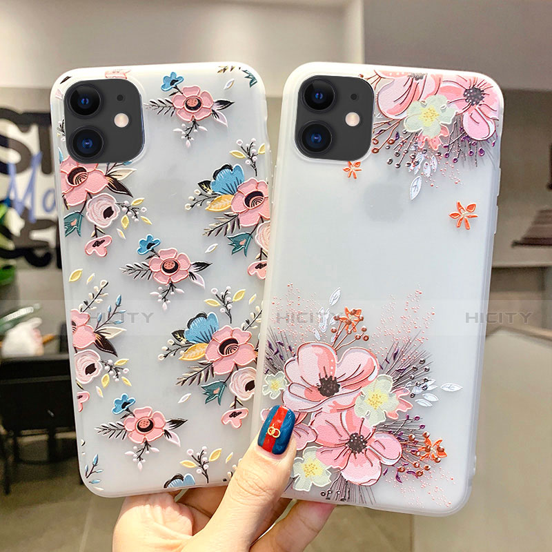 Funda Silicona Gel Goma Flores Carcasa H11 para Apple iPhone 11