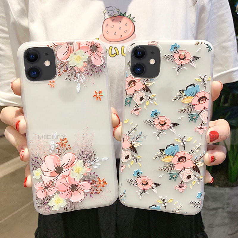 Funda Silicona Gel Goma Flores Carcasa H11 para Apple iPhone 11