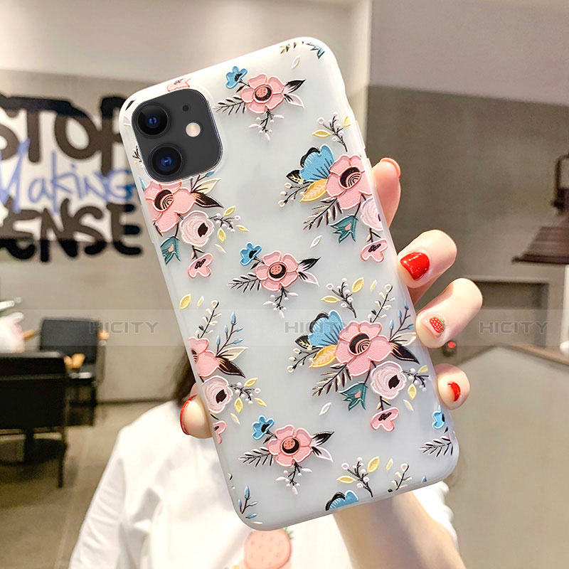 Funda Silicona Gel Goma Flores Carcasa H11 para Apple iPhone 11