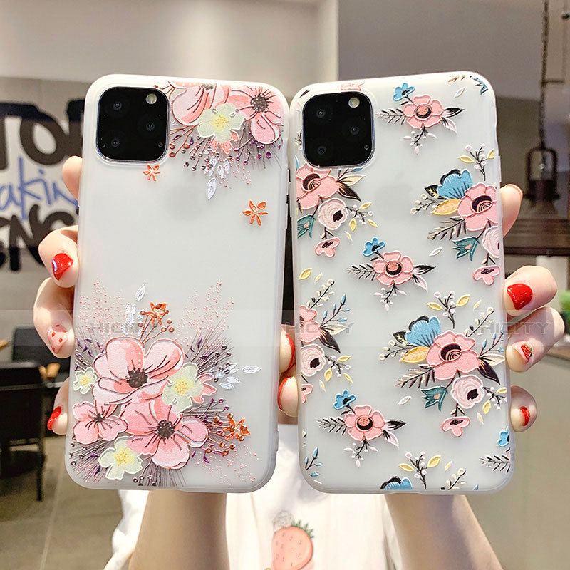 Funda Silicona Gel Goma Flores Carcasa H11 para Apple iPhone 11 Pro